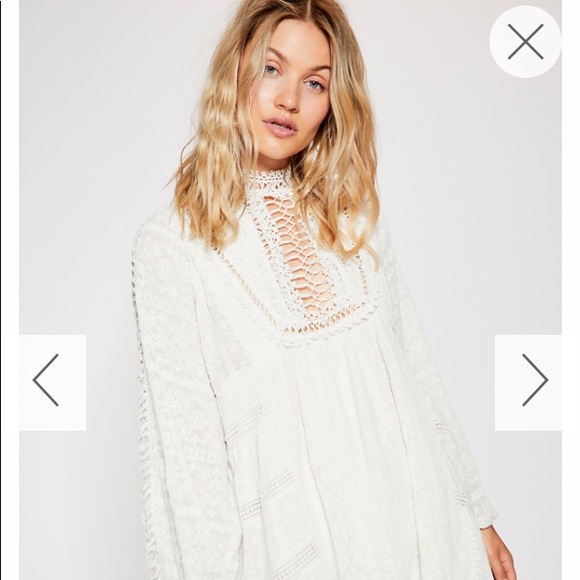 free people venice mini dress Free People Venice Mini Dress in Ivory